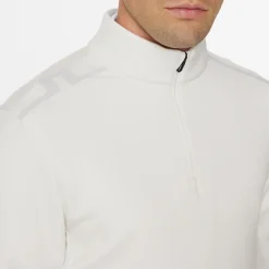 J.Lindeberg Tröjor Herr-Vinnie Quarter Zip Mid Layer Barely-Blue