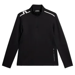 J.Lindeberg Tröjor Herr-Vinnie Quarter Zip Mid Layer Svart Black