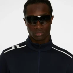 J.Lindeberg Tröjor Herr-Vinnie Quarter Zip Mid Layer Blå JL Navy