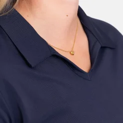 Cutter & Buck Pikétröjor Dam-Virtue Polo V-Neck Blå Navy (580)