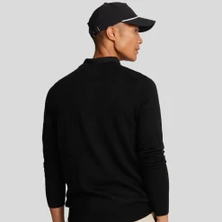 Lyle & Scott Tröjor Herr-V-Neck Merino Blend Svart Jet Black (Z865)
