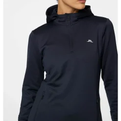 J.Lindeberg Tröjor Dam-W Aerial Quarter Hood Blå JL Navy