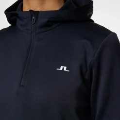 J.Lindeberg Tröjor Dam-W Aerial Quarter Hood Blå JL Navy