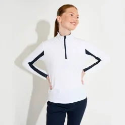 Abacus Tröjor Dam-W Aloha Uv Longsleeve Vit 193-White-Navy