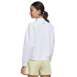 Adidas Tröjor Dam-W Beyond Spacer Mock Layer Sweatshirt Vit White