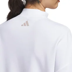 Adidas Tröjor Dam-W Beyond Spacer Mock Layer Sweatshirt Vit White