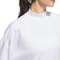 Adidas Tröjor Dam-W Beyond Spacer Mock Layer Sweatshirt Vit White