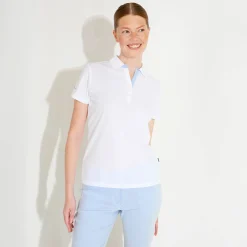 Abacus Pikétröjor Dam-W Bovey Drycool Vit 100-White