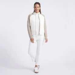 Puma Jackor Dam-W Cloudspun Fleece Hybrid Warm-White-Ice-Coffee