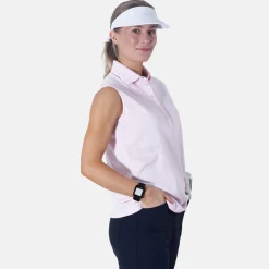 Abacus Pikétröjor Dam-W Cray Sleeveless 280-Lt.Pink