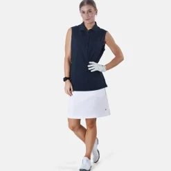 Abacus Pikétröjor Dam-W Cray Sleeveless Blå 300-Navy