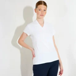 Abacus Pikétröjor Dam-W Hammel Recycled Cupsleeve Vit 100-White