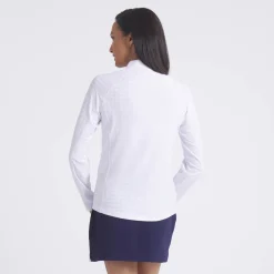 Puma Tröjor Dam-W Houndstooth 1/4 Zip White-Glow