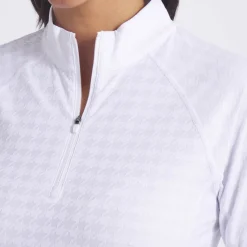 Puma Tröjor Dam-W Houndstooth 1/4 Zip White-Glow