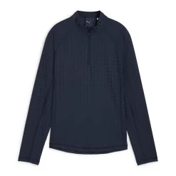 Puma Tröjor Dam-W Houndstooth 1/4 Zip Deep-Navy