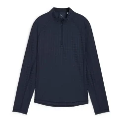 Puma Tröjor Dam-W Houndstooth 1/4 Zip Deep-Navy
