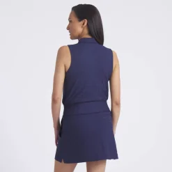 Puma Pikétröjor Dam-W Houndstooth Sl Deep-Navy