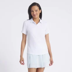 Puma Pikétröjor Dam-W Mattr Jacquard Stripe Ss White-Glow