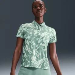 Nike Pikétröjor Dam-W Nk Df Vctry Ss Polo Prnt Mint Foam-Cannon-White