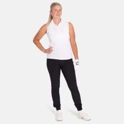 Abacus Pikétröjor Dam-W Prestwick Recycled Sleeveless Vit 100-White