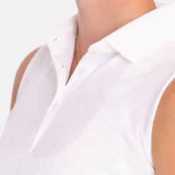 Abacus Pikétröjor Dam-W Prestwick Recycled Sleeveless Vit 100-White