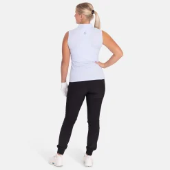 Abacus Pikétröjor Dam-W Prestwick Recycled Sleeveless Blå 310-Lt.Blue