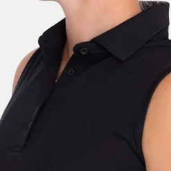 Abacus Pikétröjor Dam-W Prestwick Recycled Sleeveless Svart 600-Black