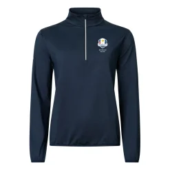 Abacus Tröjor Dam-W Rc25 Cradoc Halfzip Fleece Blå 300-Navy