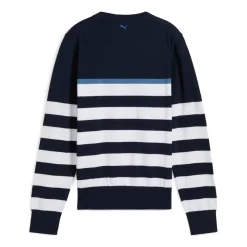 Puma Tröjor Dam-W Resort Stripe Sweater Deep-Navy-White-Glow