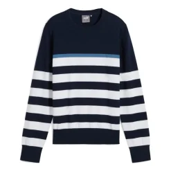Puma Tröjor Dam-W Resort Stripe Sweater Deep-Navy-White-Glow