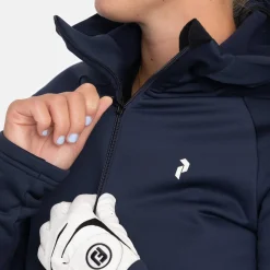 Peak Performance Tröjor Dam-W Rider Essentials Zip Hood Blue Shadow-Blue Shadow-
