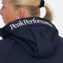 Peak Performance Tröjor Dam-W Rider Essentials Zip Hood Blue Shadow-Blue Shadow-