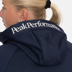 Peak Performance Tröjor Dam-W Rider Essentials Zip Hood Blue Shadow-Blue Shadow-