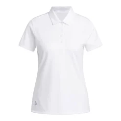Adidas Pikétröjor Dam-W Solid Performance Short Sleeve Polo Shirt Vit White