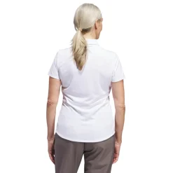 Adidas Pikétröjor Dam-W Solid Performance Short Sleeve Polo Shirt Vit White