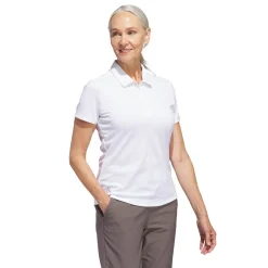 Adidas Pikétröjor Dam-W Solid Performance Short Sleeve Polo Shirt Vit White