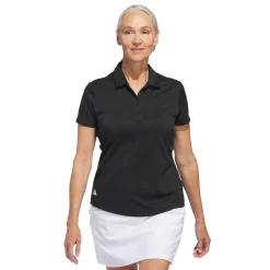 Adidas Pikétröjor Dam-W Solid Performance Short Sleeve Polo Shirt Svart Black