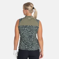 Bogeys & Birdies Pikétröjor Dam-W Tech Blade SL AOP Svart Clover Green/Black