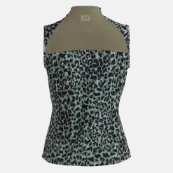 Bogeys & Birdies Pikétröjor Dam-W Tech Blade SL AOP Svart Clover Green/Black