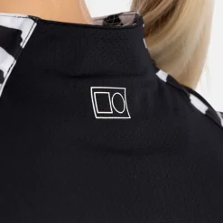 Bogeys & Birdies Pikétröjor Dam-W Tech Blade SL AOP Svart Vit Black/White (Zebra)