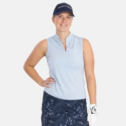 Bogeys & Birdies Pikétröjor Dam-W Tech Blade SL Solid Chambray Blue