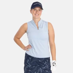 Bogeys & Birdies Pikétröjor Dam-W Tech Blade SL Solid Chambray Blue