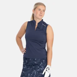 Bogeys & Birdies Pikétröjor Dam-W Tech Blade SL Solid Blå Navy