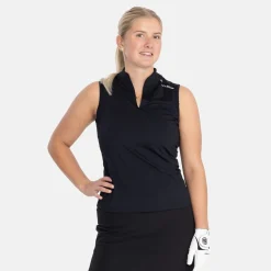 Bogeys & Birdies Pikétröjor Dam-W Tech Blade SL Solid Svart Black