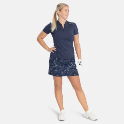 Bogeys & Birdies Pikétröjor Dam-W Tech Blade V-Neck Tee 2.0 Blå Navy