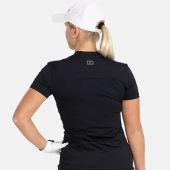Bogeys & Birdies Pikétröjor Dam-W Tech Blade V-Neck Tee 2.0 Svart Black
