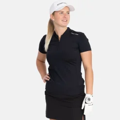 Bogeys & Birdies Pikétröjor Dam-W Tech Blade V-Neck Tee 2.0 Svart Black