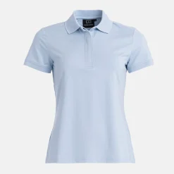 Bogeys & Birdies Pikétröjor Dam-W Tech Hidden Buttons Chambray Blue