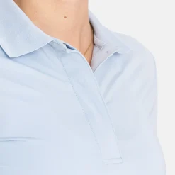 Bogeys & Birdies Pikétröjor Dam-W Tech Hidden Buttons Chambray Blue