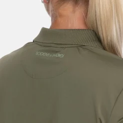 Bogeys & Birdies Pikétröjor Dam-W Tech Hidden Buttons Leaf Clover Green